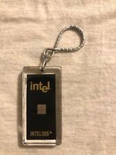 Intel 386 486 Chip Rare Vintage Collectible Keychain Key holder Mint condition picture