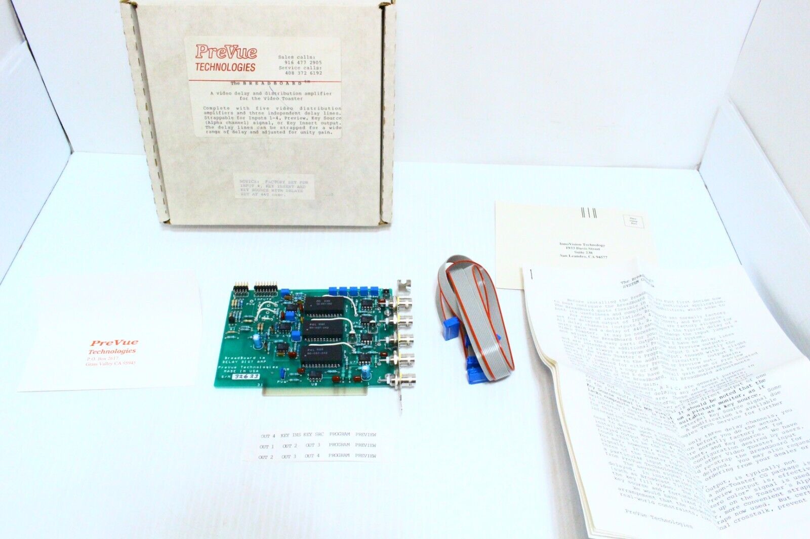 Commodore Amiga 2000 3000 PreVue Technologies THE BREADBOARD for Video Toaster
