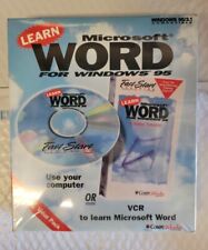 Vintage new 1995 Learn Microsoft word for Windows 95,sealed CD or VHS in box picture