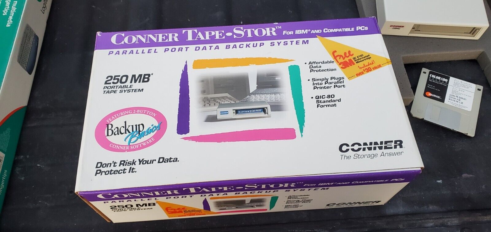 Vintage 1993 Archive Corporation Conner Tape Data Backup 250MB - 11250QP 