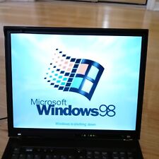 IBM Thinkpad T42 vintage laptop 15 inch Screen, 40GB HD, Windows 98 SE picture