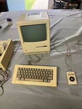 vintage computer apple mcintosh 512k with mouse + keyboard.  picture