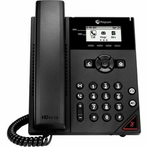 Polycom 2200-48810-025 Obi VVX 150 2-Line Desktop Phone Standard SIP VoIP POE 