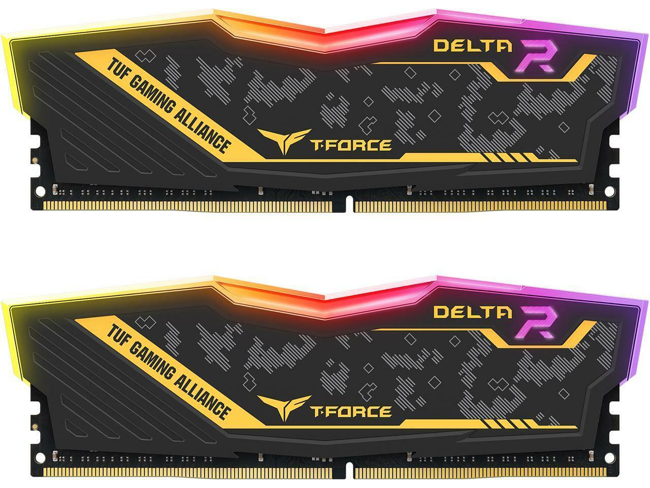 Team T-Force Delta TUF Gaming Alliance RGB 16GB (2x8GB) PC Memory RAM DDR4 32...