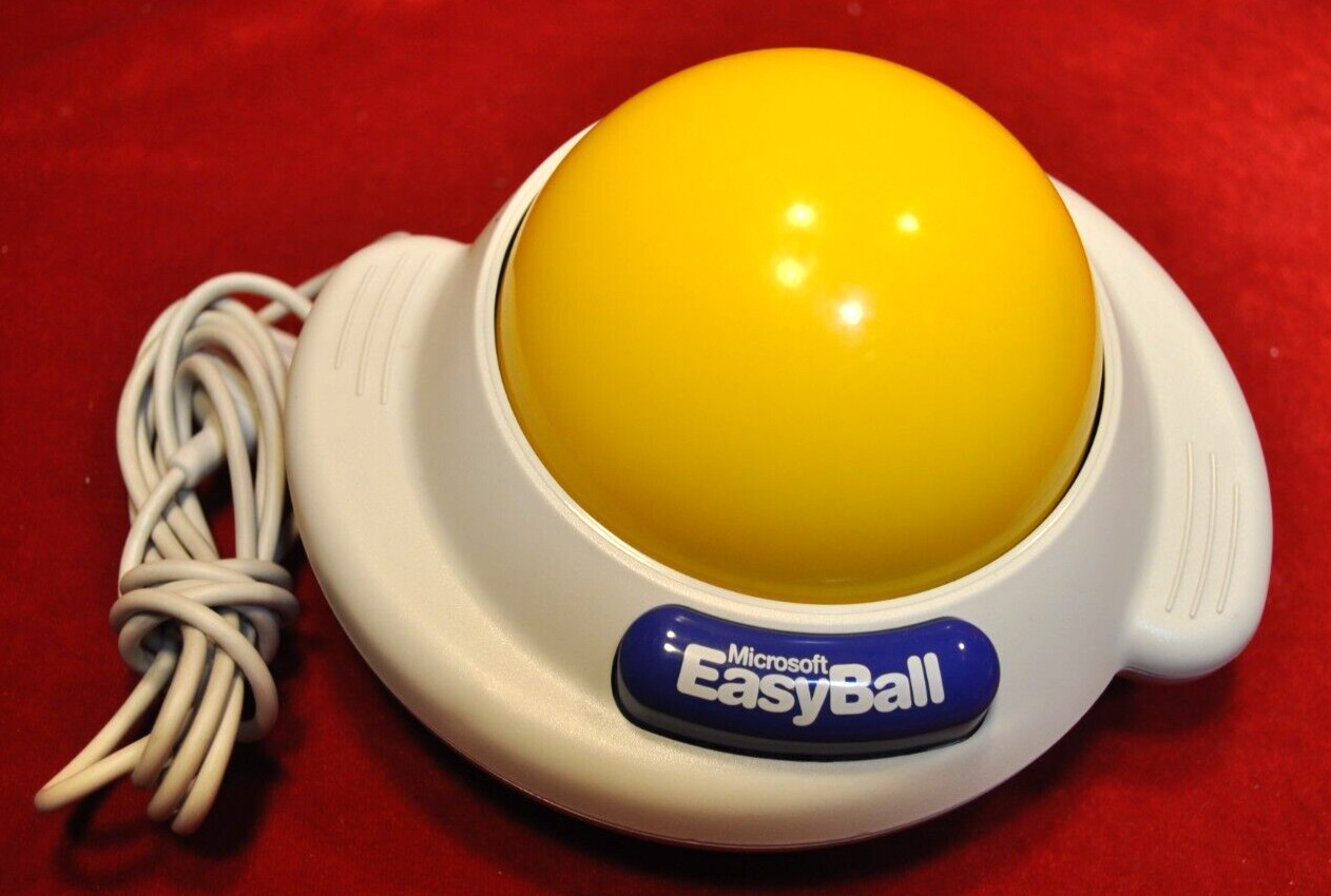 Vintage Microsoft EasyBall Children Mouse Version 1.0 Part #64518