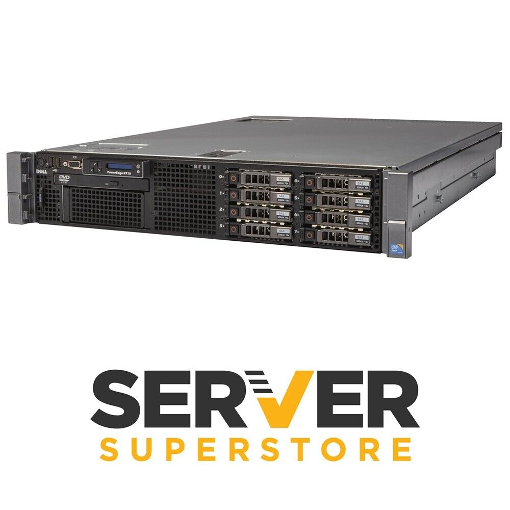 Dell PowerEdge R710 Server | 2x X5650 =12 Cores | 32GB RAM | H700 | 2x 300GB SAS