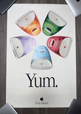 36 x 24 Vintage Apple iMac G3 Poster 5 Flavors Yum. Think Different. 1999 picture