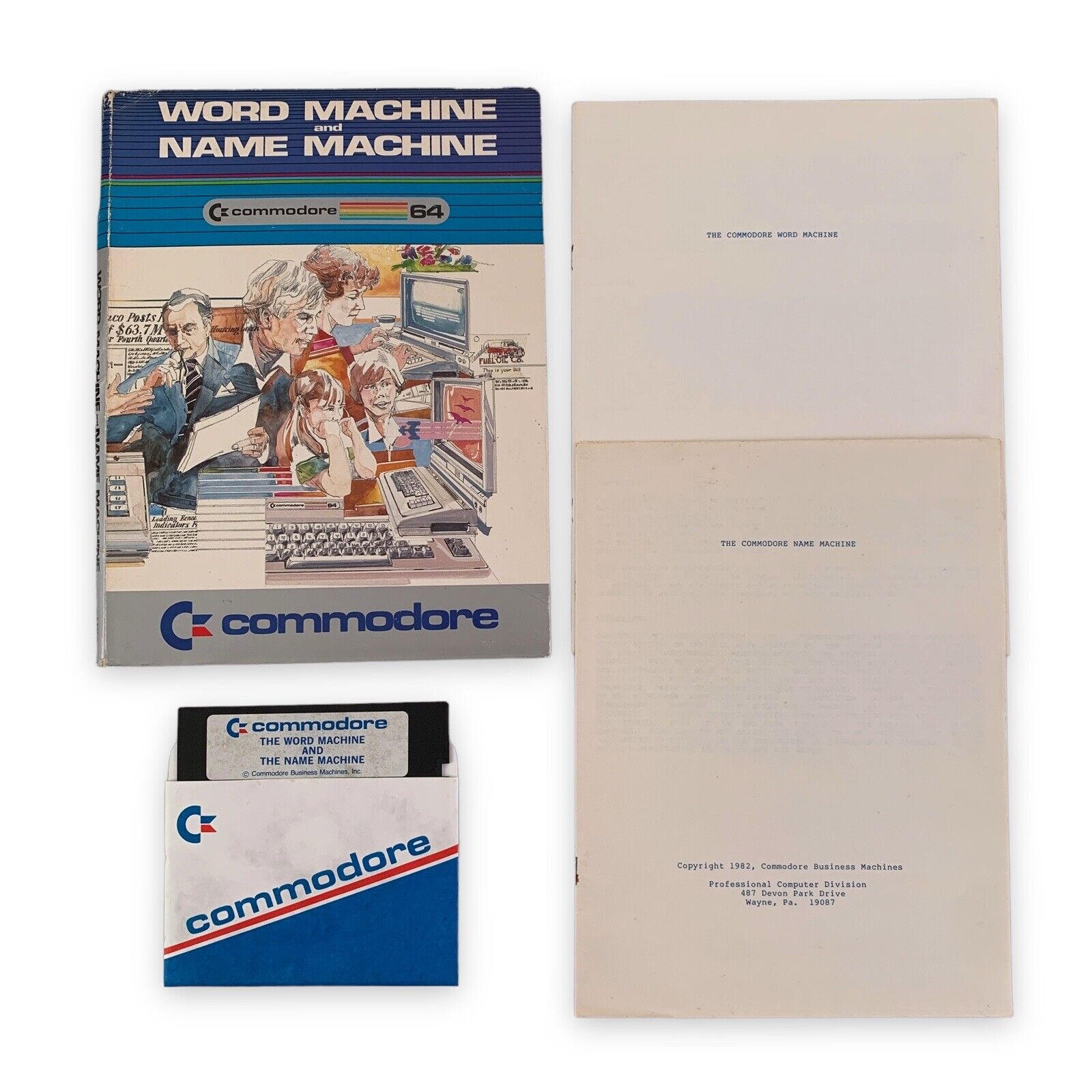VTG 1983 Word machine and Name Machine Software C64 Commodore 64 Complete WORKS