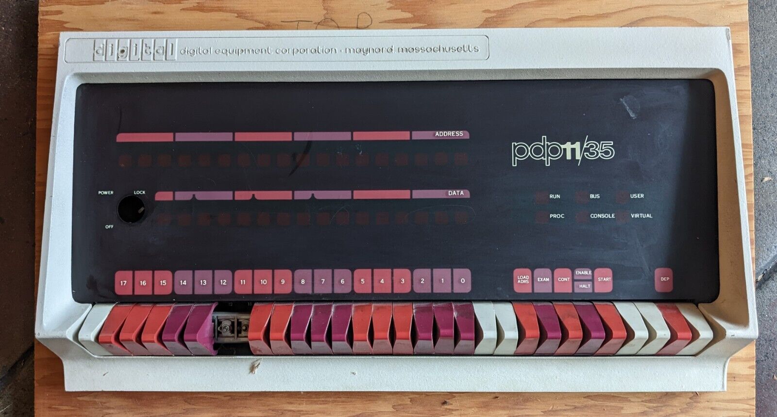 DEC Digital PDP-11/35 Front Control Panel Vintage Computer 