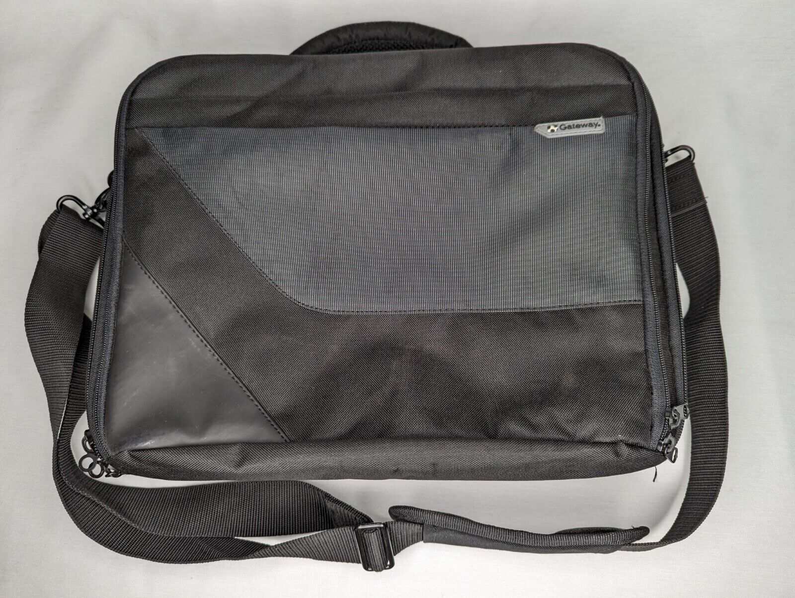 Vintage Gateway Laptop Bag Notebook Case Black Cross Body Brief Case 14