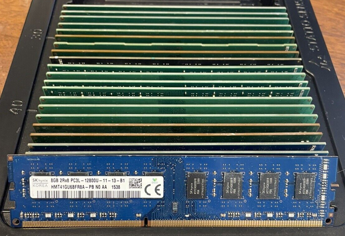 Lot of 26 -  8GB DDR3 Desktop Ram Modules - Mixed brands and 12800+