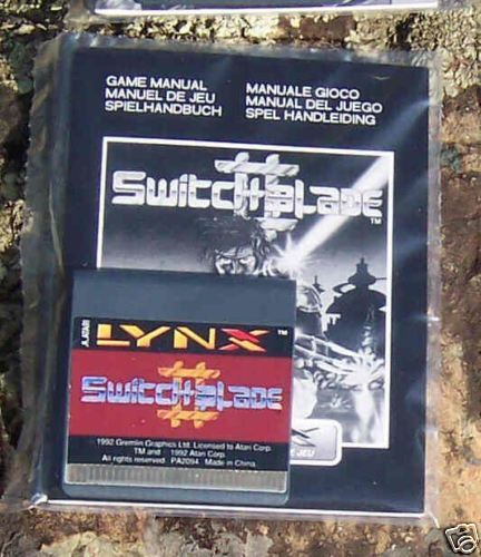 SWITCH BLADE II/2 Atari Lynx NEW Cartridge and Manual NO BOX
