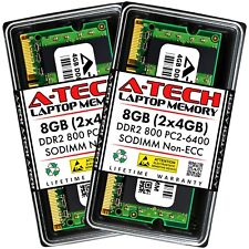 A-Tech 8GB 2 x 4GB PC2-6400 Laptop SODIMM DDR2 800 MHz Notebook Memory RAM 4G 8G picture