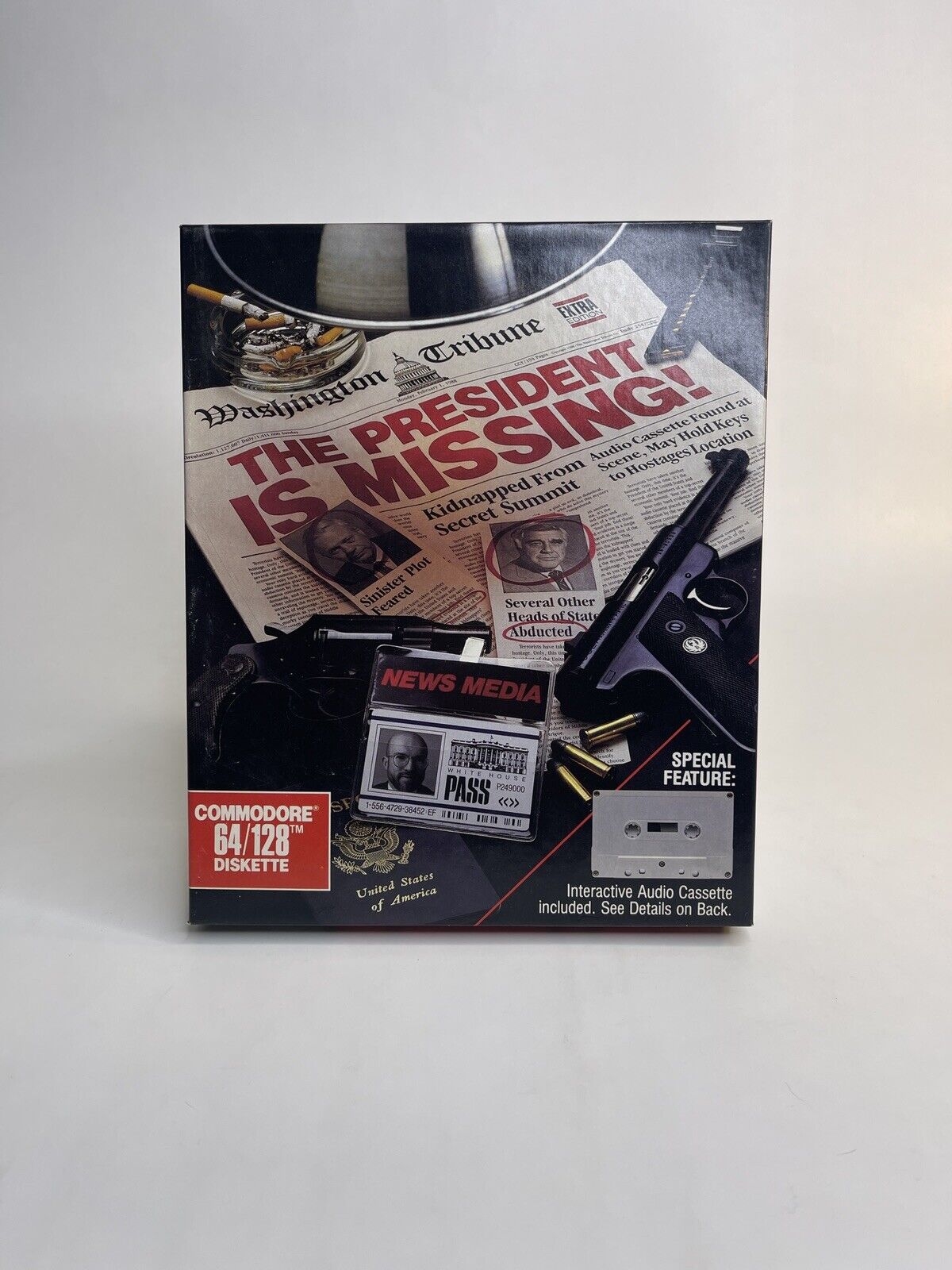 Vintage The President Is Missing COSMI Commodore 64/128 Computer Game - CIB