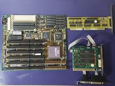 486 VLB Motherboard, 486DX2 50mhz + 4mb RAM, VESA 486 + IO Cards Set Vintage picture