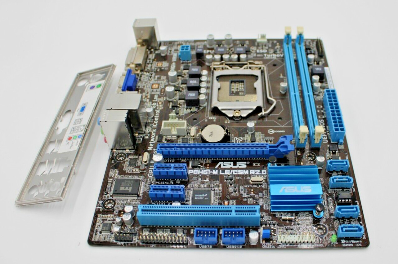 Asus P8H61-M LE/CSM R2.0 LGA1155 DDR3 Micro ATX Desktop Motherboard W/IO Shield 