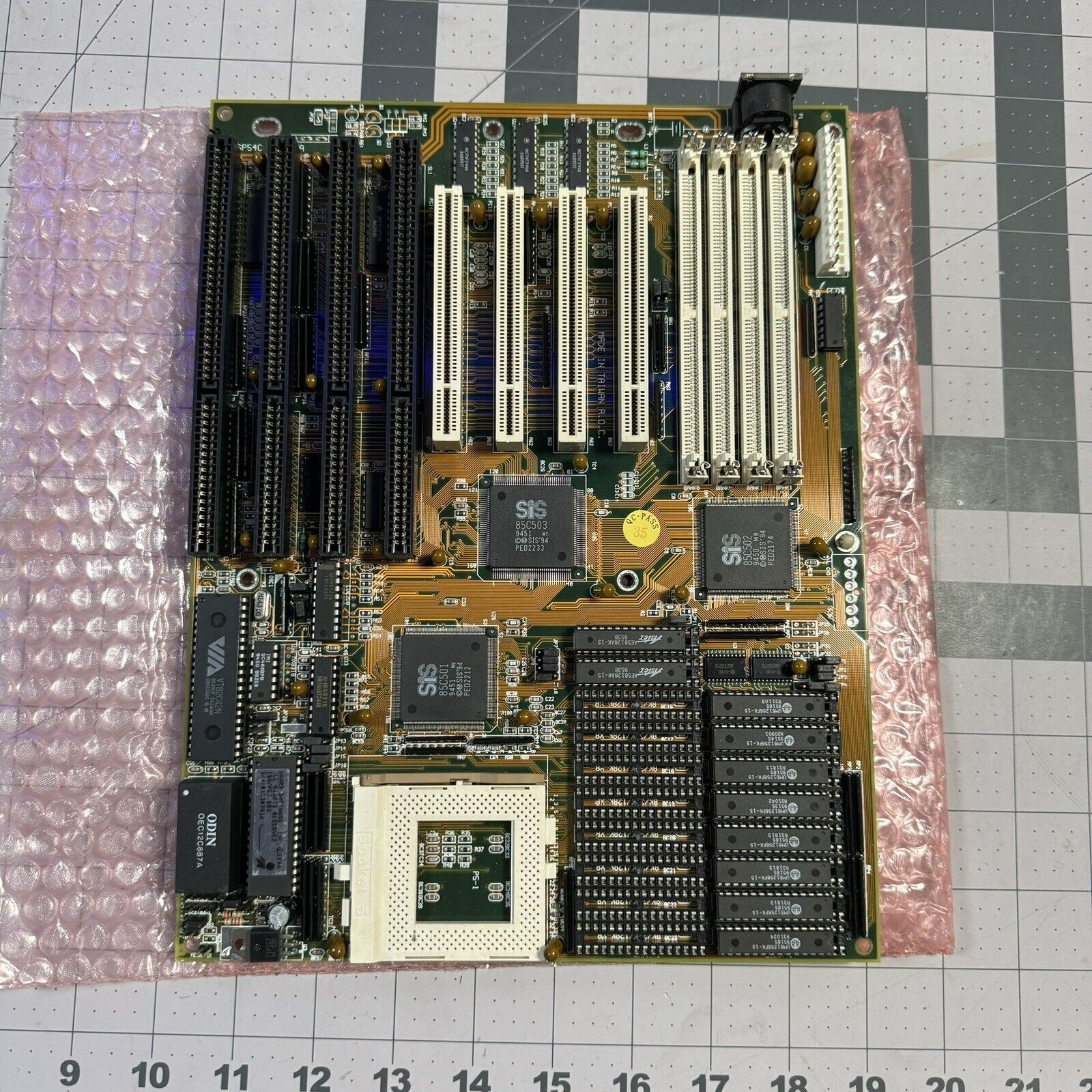 Vintage Motherboard SiSP54C VER A Socket 5 SiS 85C501/502/503 PCI ISA RETRO PC