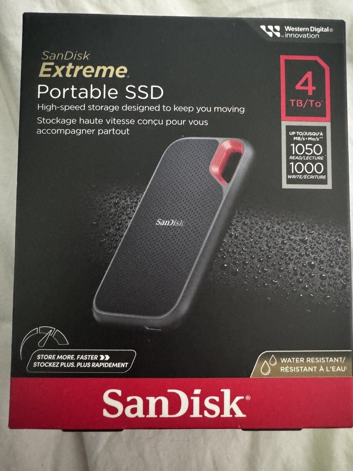 SanDisk Extreme Portable 4TB USB-C SSD Black SDSSDE61-4T00