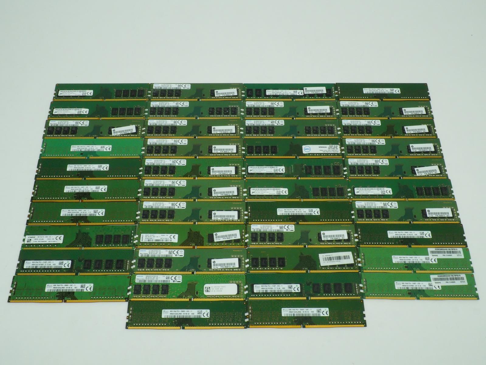 LOT OF 42 8GB PC4 DESKTOP RAM (Samsung, Hynix, etc.) *Mixed Brand* -Tested