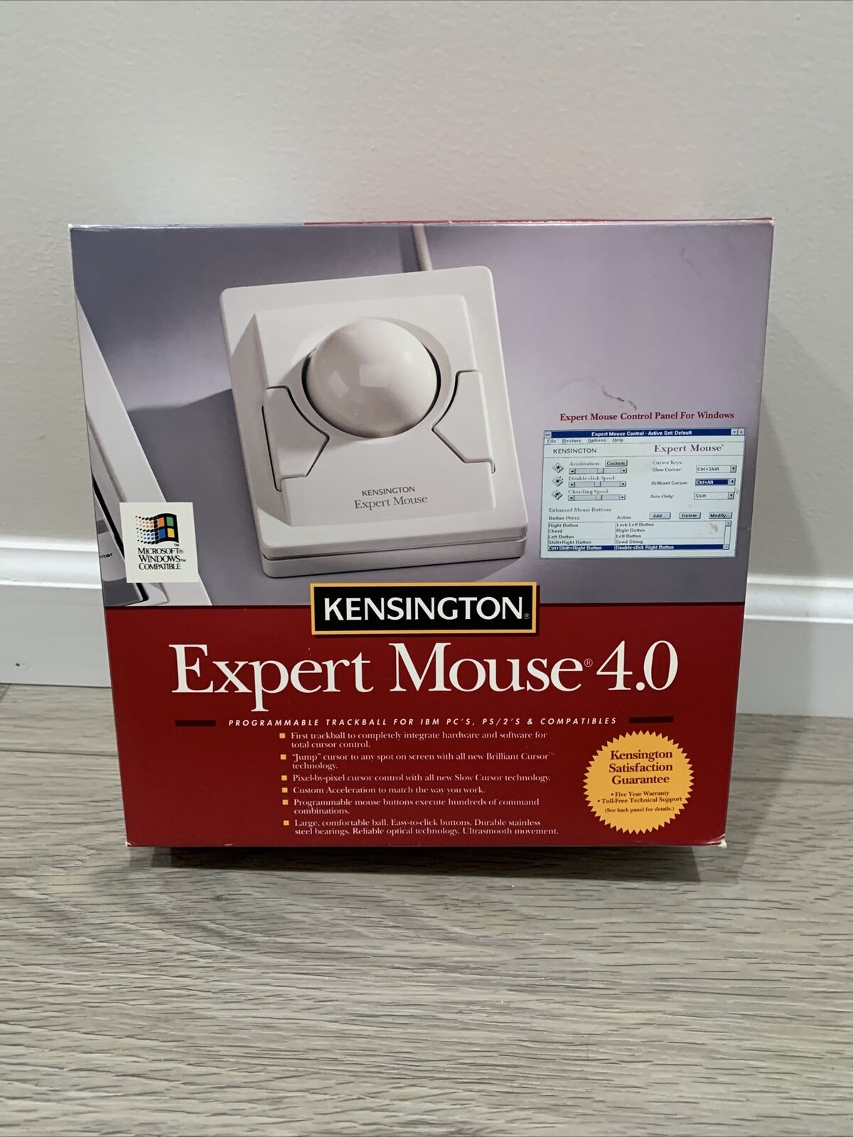 Kensington Expert Mouse Version 4.0 - Trackball - Vintage Retro - Open Box