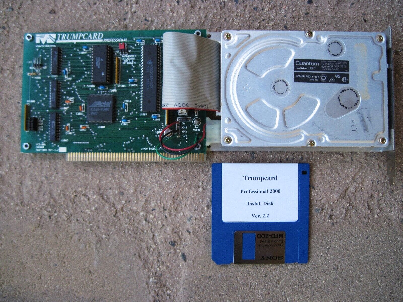 Amiga ISV Trump Professional 2000 SCSI Card with a 52mb Harddrive with OS 1.3