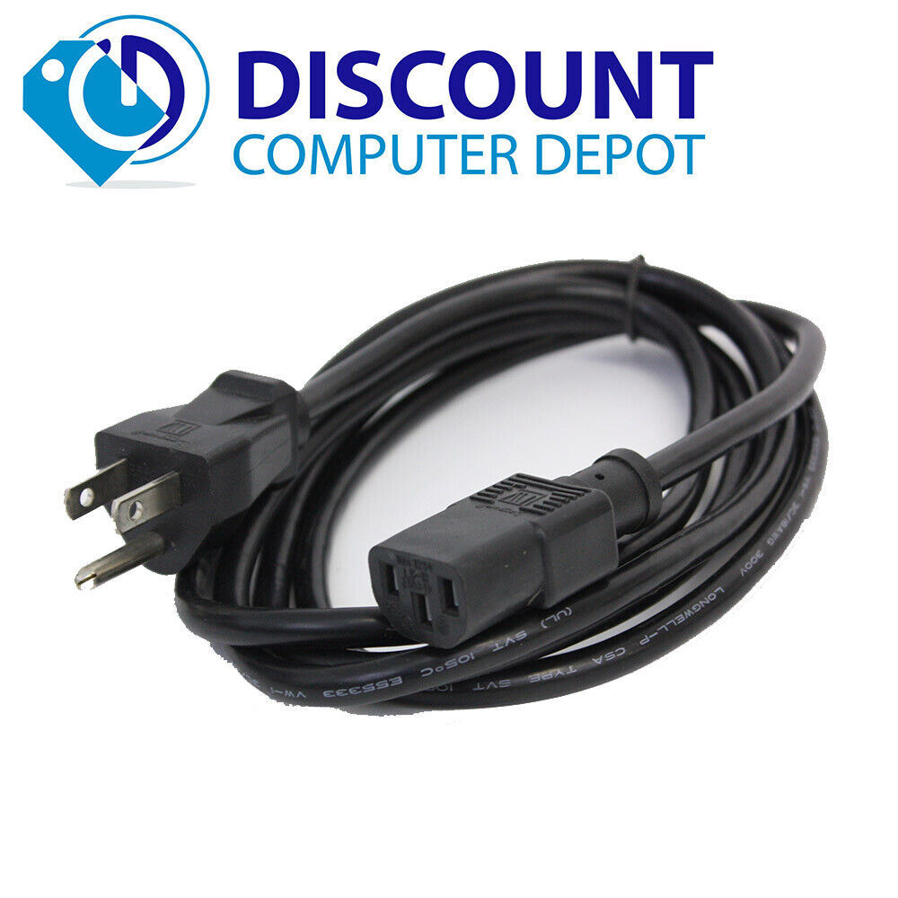 3 Prong Replacement AC Power Cord Cable US Plug for PC Desktop Dell XBox Cisco