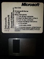 Microsoft Windows 98 Series Boot Disk Vintage X03-80322 1.44MB Second Edition picture