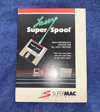 Vintage Super Laser Spool;  Printer Utility; user's manual, disk, 1986 picture