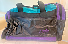 Vintage Apple Purple and Green Shoulder / Hand Carry Bag with “Apple” in Purple picture
