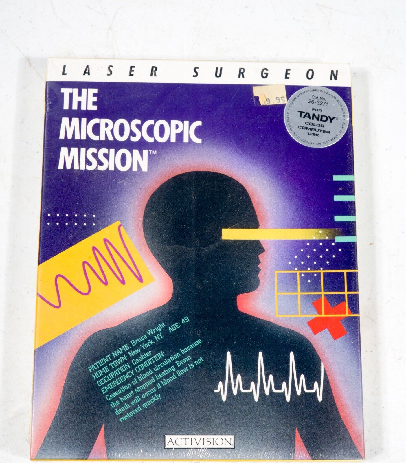 Vintage Activision Laser Surgeon Microscopic Mission  Tandy Coco NEW ST533B02