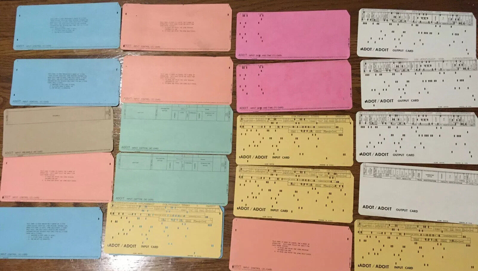 Vintage Computer Punch Cards  Lot of 20