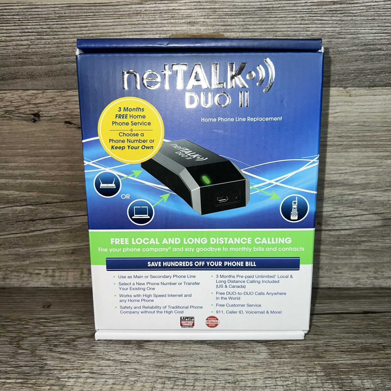 New NetTalk Duo II VoIP Home Phone Device With 3 Month Activation