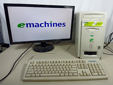 Vintage eMachines etower 333c Desktop Computer Windows 98 & MS-DOS w/Keyboard picture