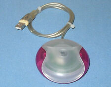 Vintage Apple M4848 Strawberry Red Ruby iMac G3 Hockey Puck Mouse *Clean/Tested* picture