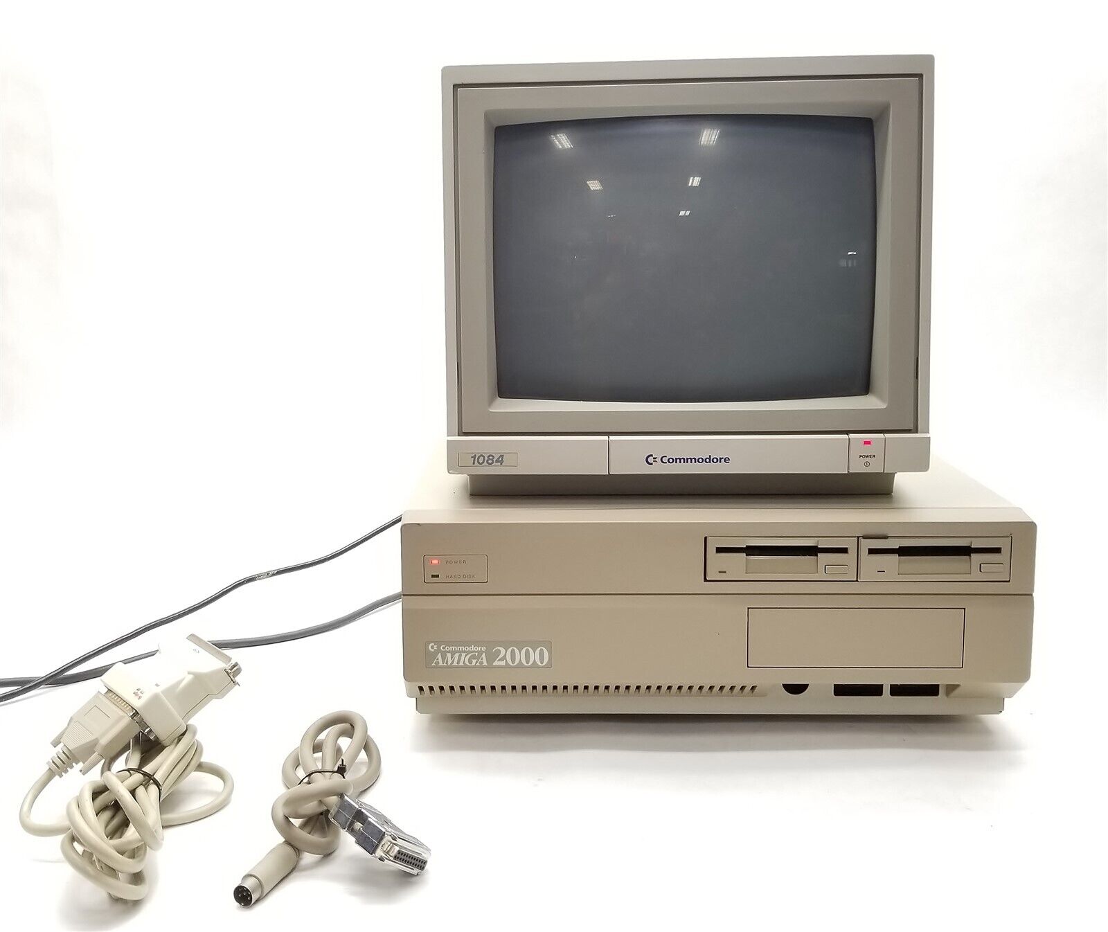 Vintage Commodore AMIGA 2000 Computer System+1084 Monitor Retro Desktop Unknown