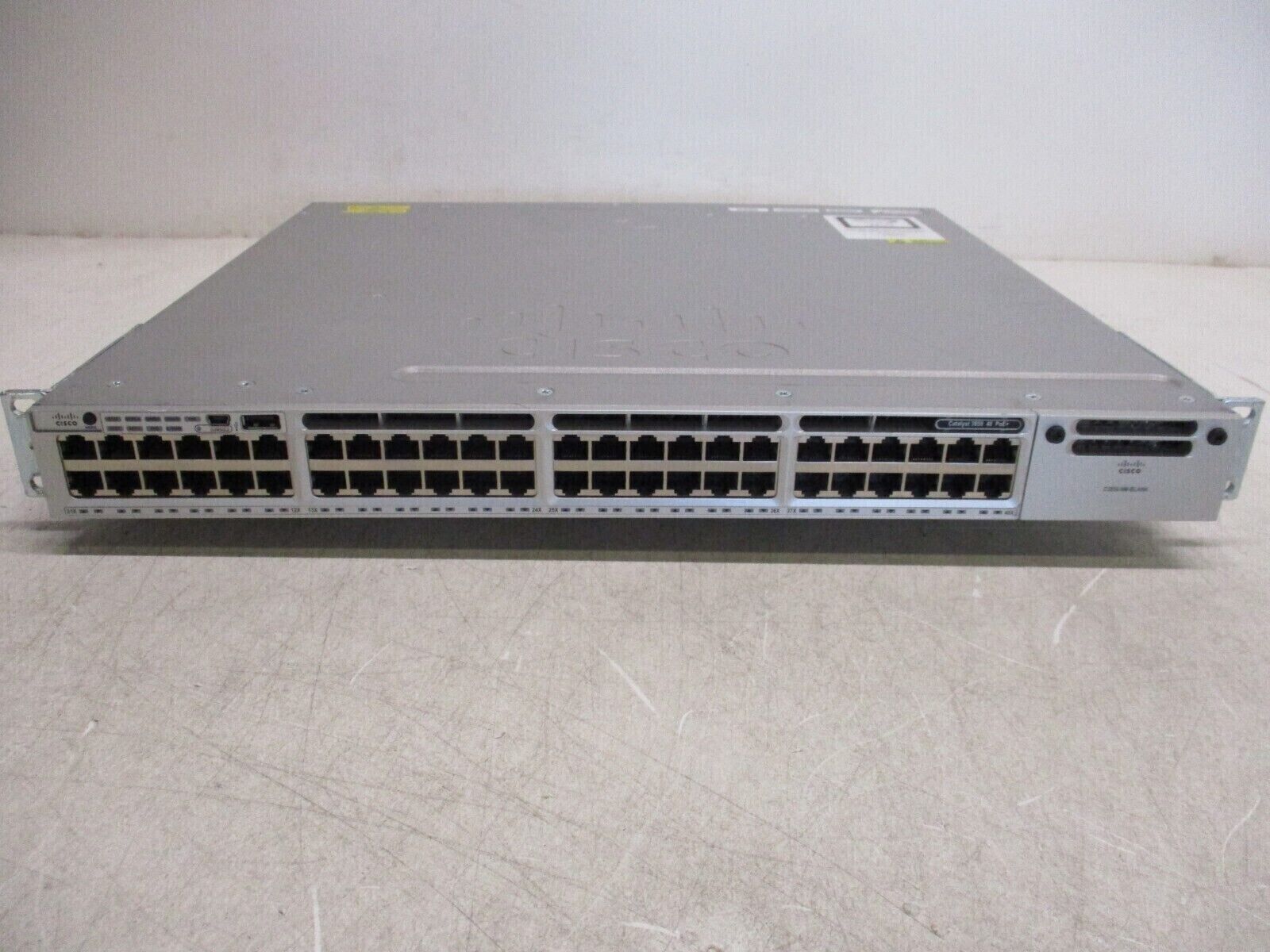 Cisco Catalyst 3850 48 PoE+ WS-C3850-48P-S V04 Managed Switch w/ C3850-NM-4-10G