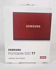 Samsung T7 500GB Portable External SSD Red MU PC500R/AM Windows, Android, & MAC picture