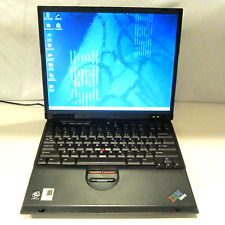 Vintage IBM Thinkpad T21 Windows 98 SE Laptop PIII 800MHz 384mb RAM 40GB HD DVD picture