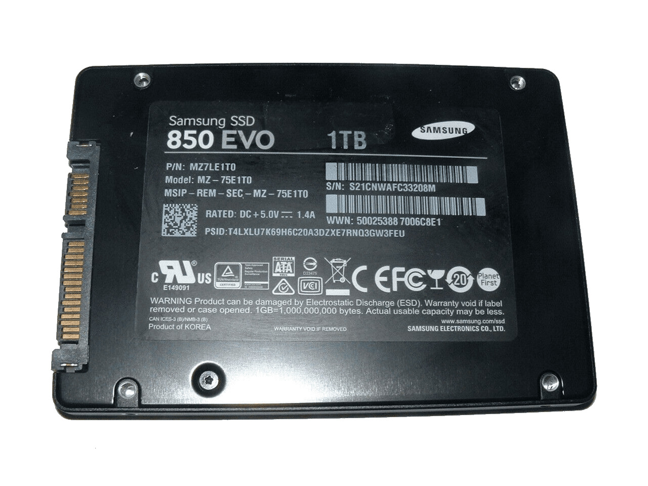 Samsung 850 EVO 1TB 6Gb/s 2.5