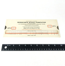 Vintage Paper Standard & Poor's Investor's Stock Computer Slide Rule Calculator picture