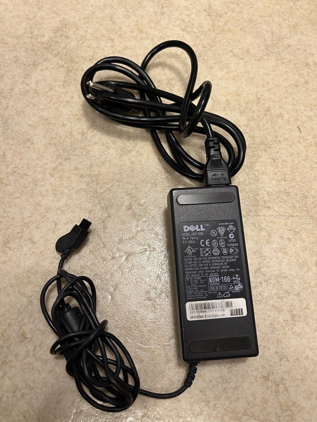 Vintage DELL ADP-70EB - 20V 3.5A Laptop Power Adapter