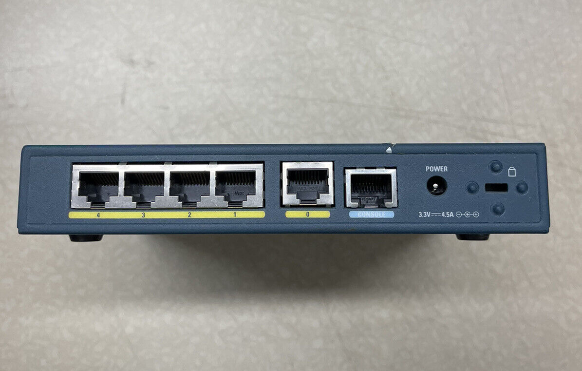 Cisco PIX 501 Firewall & VPN Security Device NO POWER CORD 