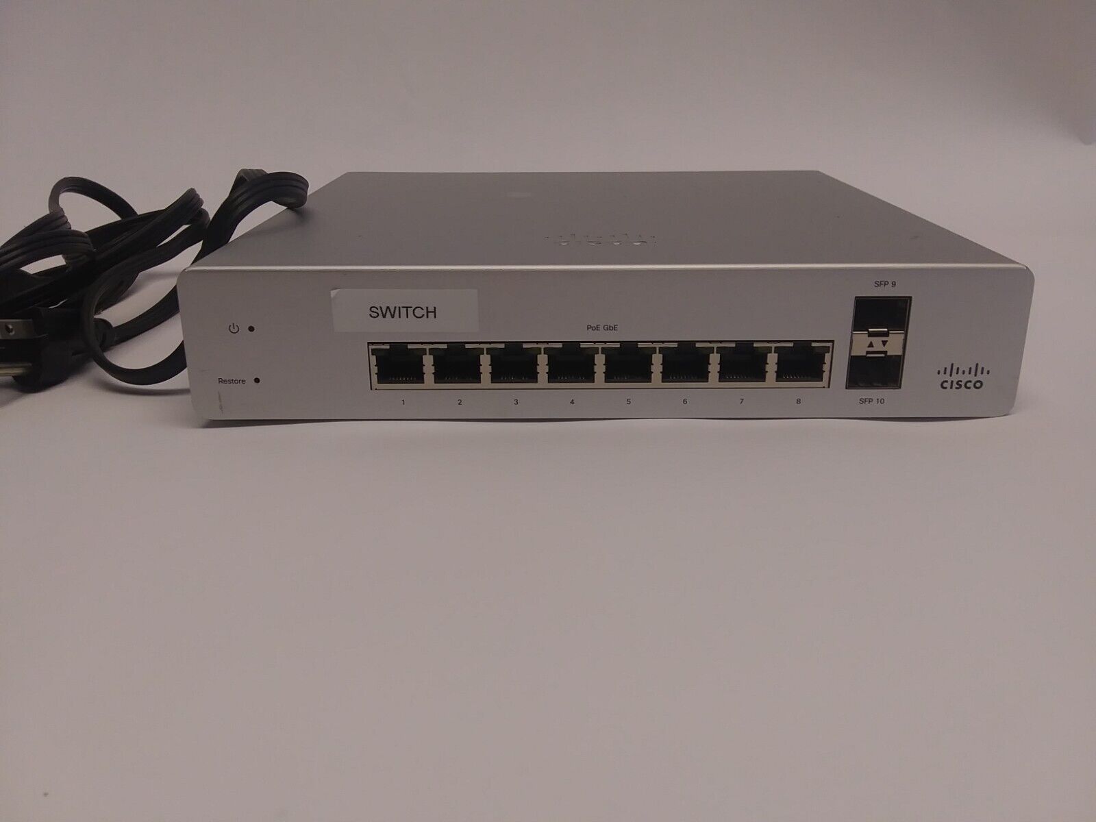 Unclaimed Cisco Meraki MS220-8P Cloud Managed Switch 8-Port Gigabit PoE 