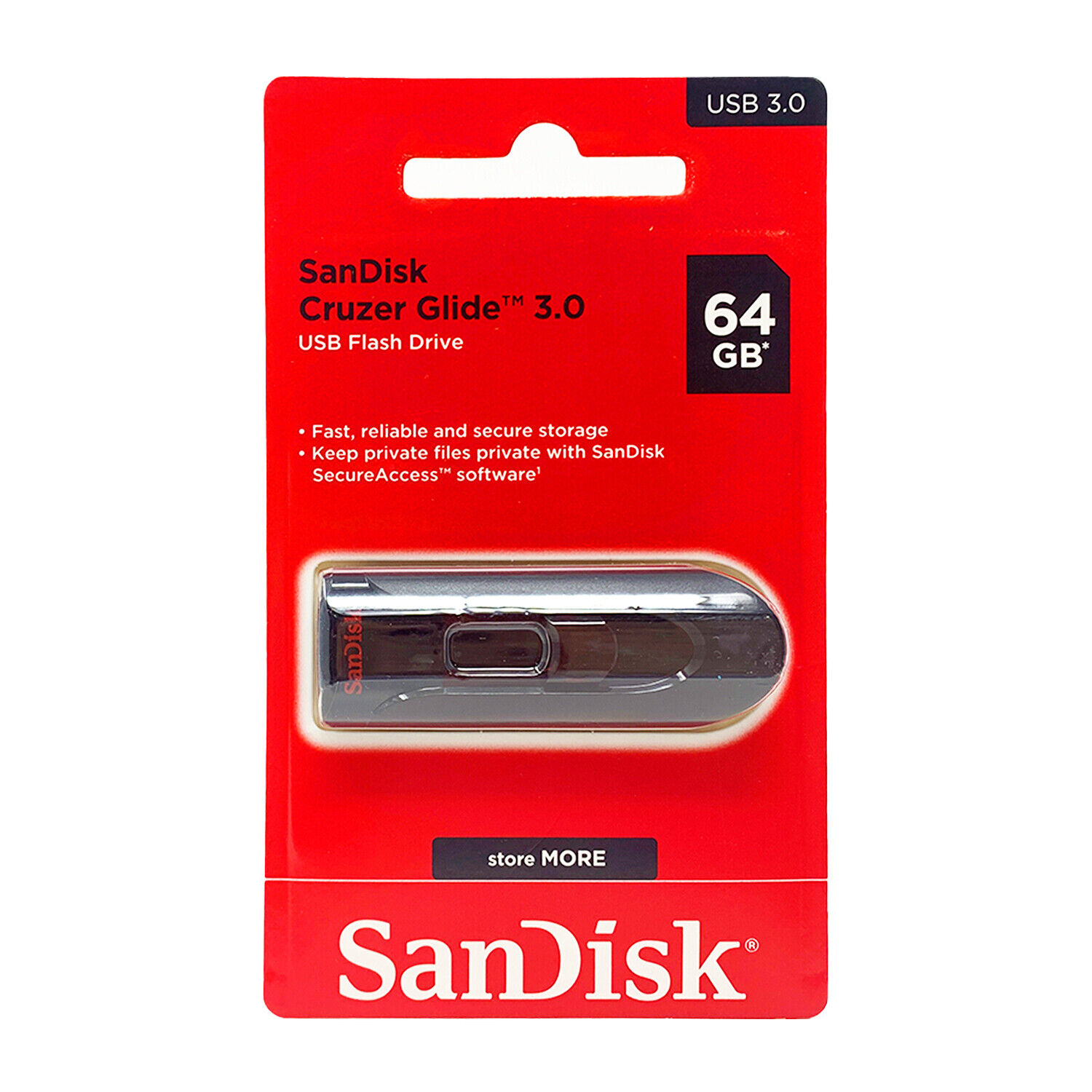 SanDisk Cruzer Glide 64GB Flash Drive USB 3.0 Thumb Memory Pen