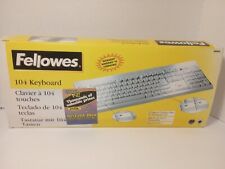 Vintage Fellowes 104 Wired Keyboard Model 99902 NIB Platinum  PS/2 Adapter Incl picture