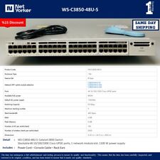 Cisco WS-C3850-48U-S 48 Port UPOE Gigabit Switch - Same Day Shipping picture