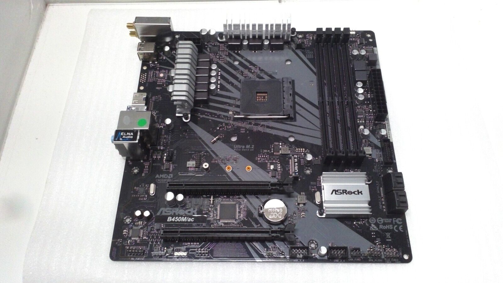 ASRock B450M/ac micro ATX Motherboard AMD Socket AM4 DDR4 HDMI WIFI