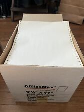 Vintage Dot Matrix Printer Contin Feed Paper 8.5 x 11.  Lots of 5 to 250 sheets. picture
