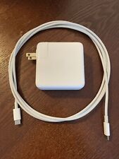 Apple OEM A1947 61w MacBook Charger with 6 Ft. USB C TO USB C cable Pre-owned picture