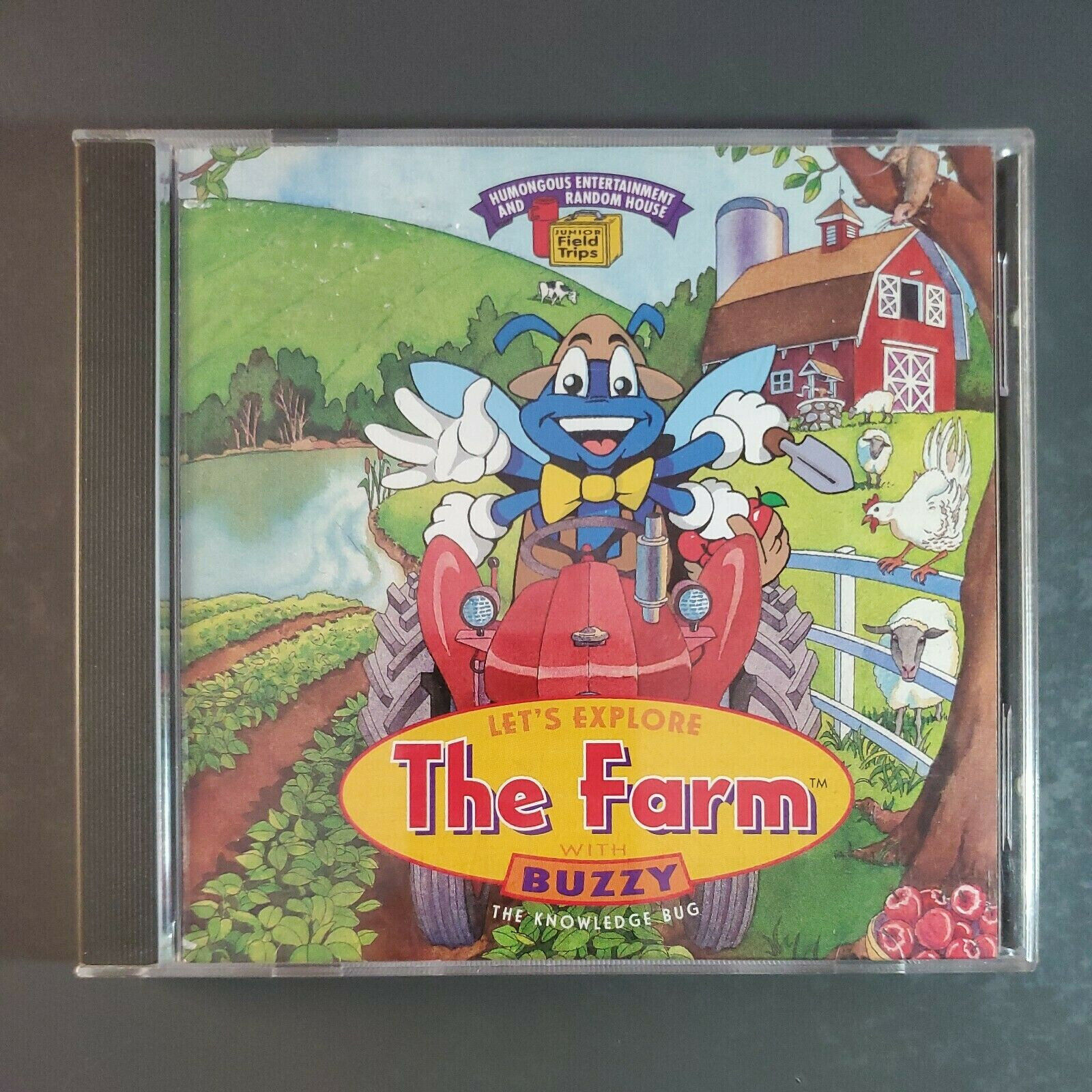 Let's Explore The Farm With Buzzy The Knowledge Bug (Vintage PC/Mac CD-ROM,1995)